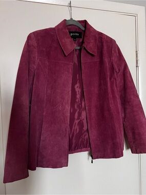 Kristin Blake Prittisuede Leather Jacket size large